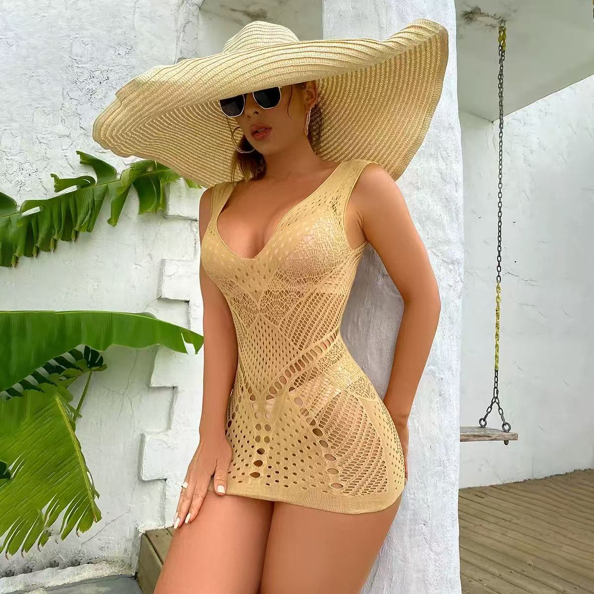 Hollow-Out Mini Dress