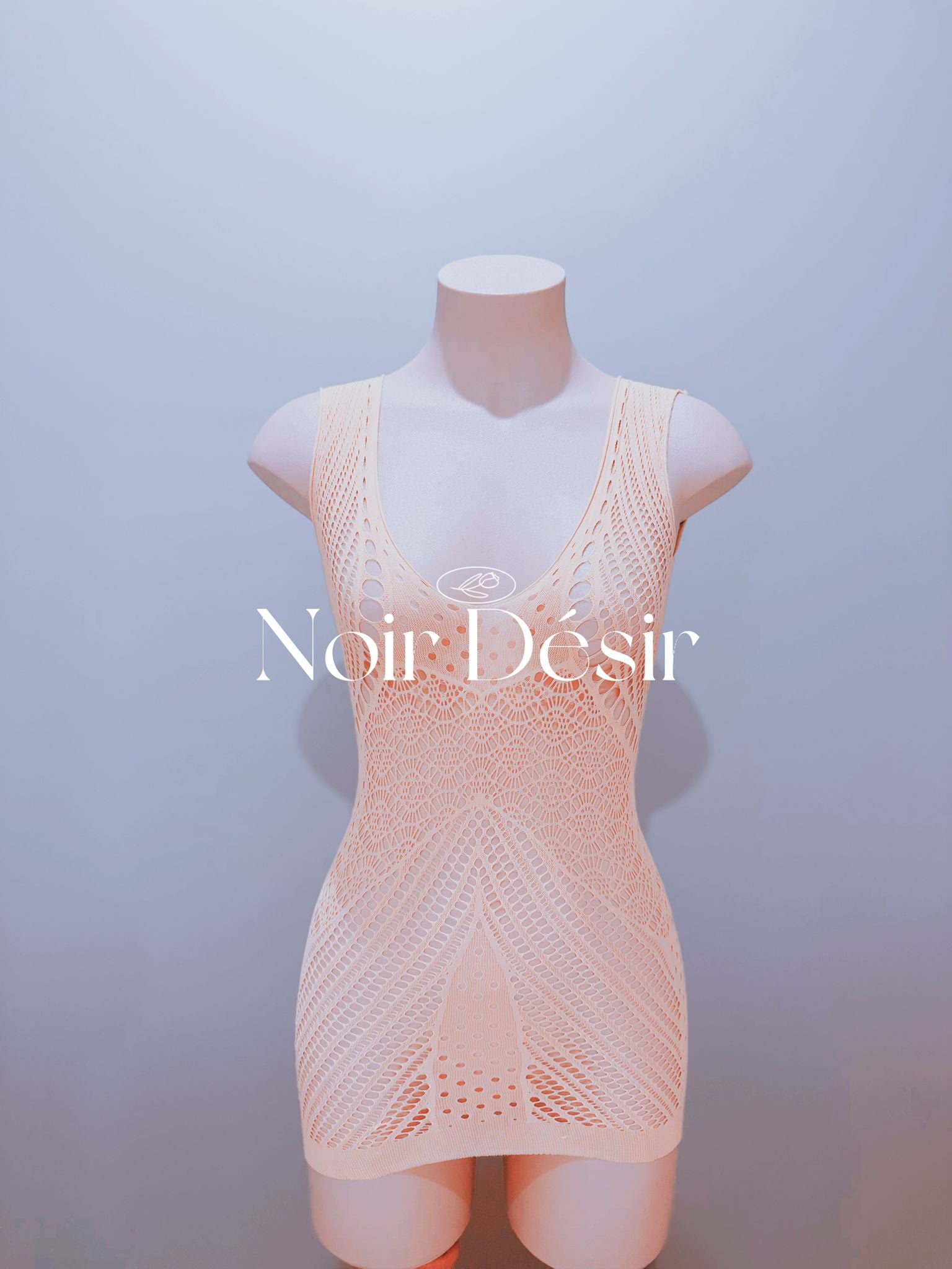 Hollow-Out Mini Dress