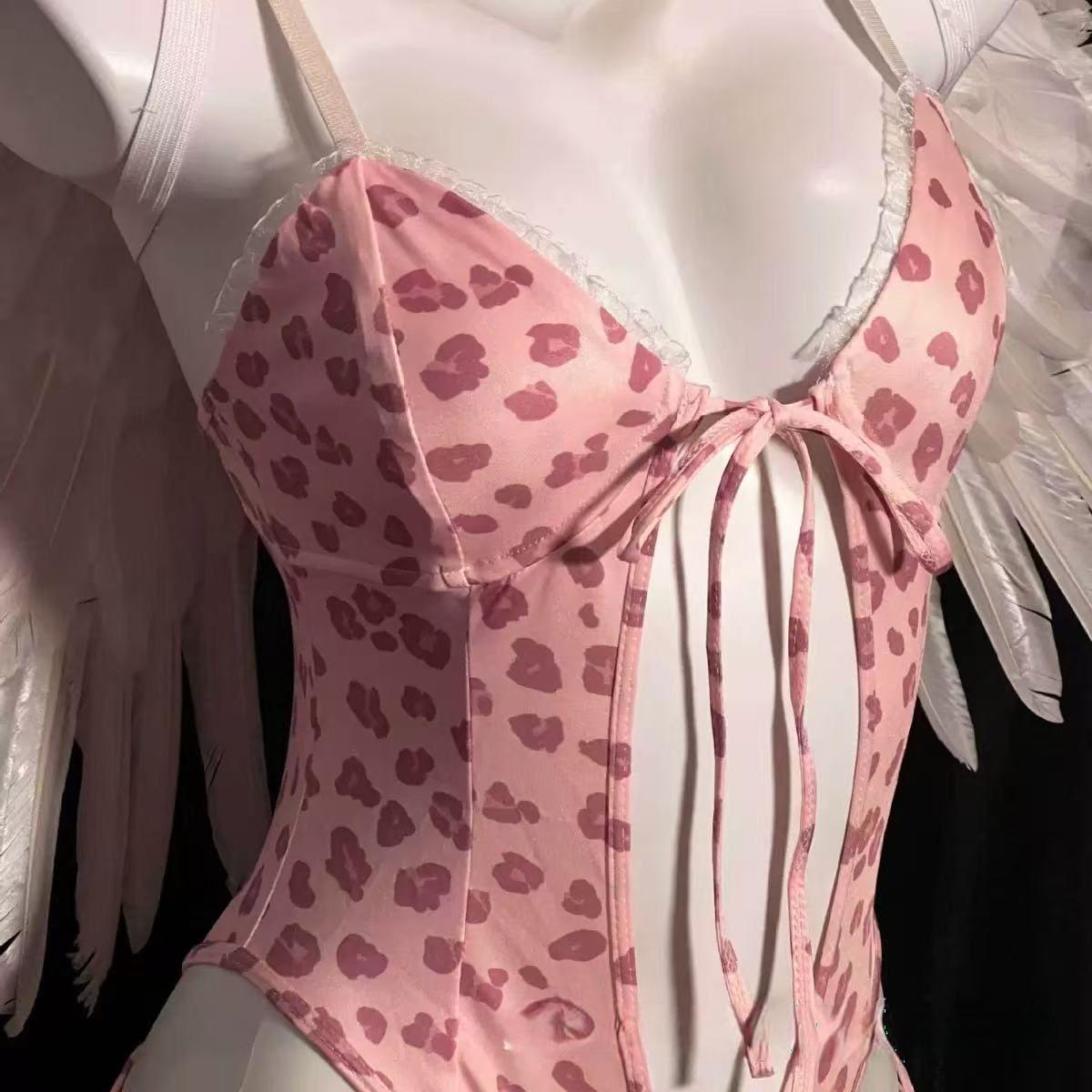 Pink Leopard Print Bodysuit