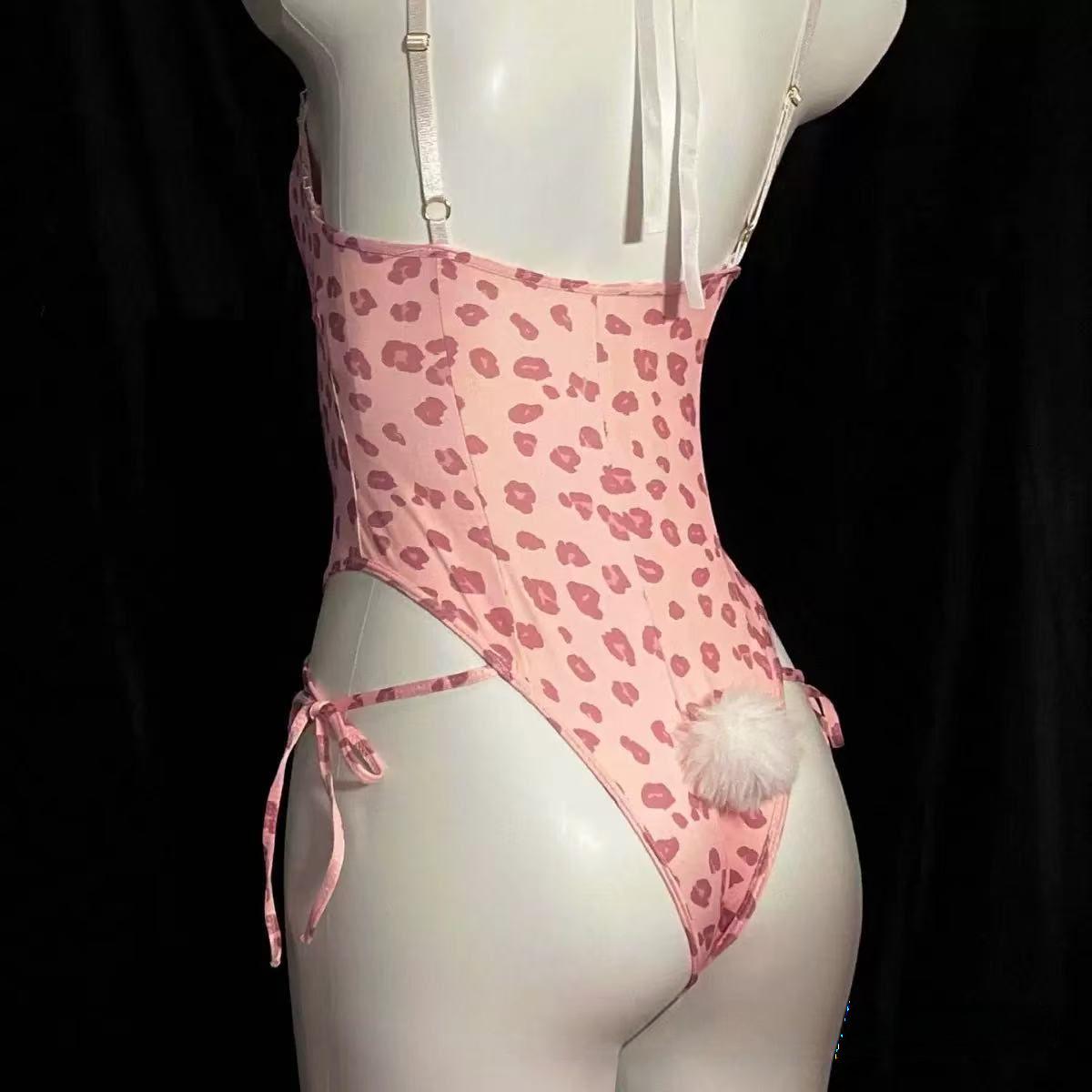 Pink Leopard Print Bodysuit